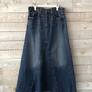 Levi’s long denim jean skirt